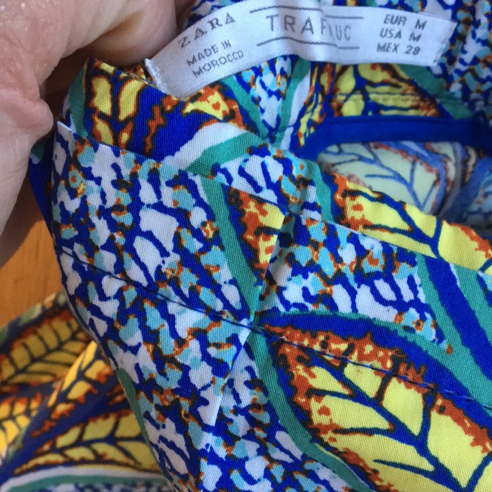 Zara Trafaluc NWT African print skirt crop top S - Picture 7 of 7